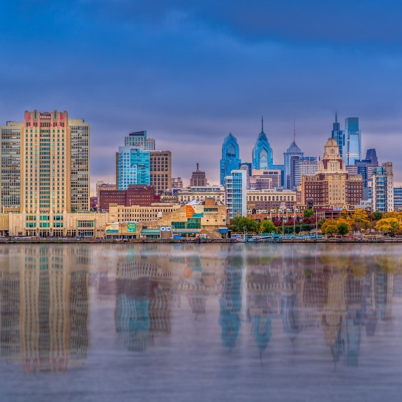 View of Philadelphia from across the river
