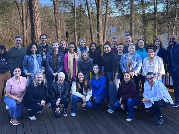 Group of TBP participants gathering in nature