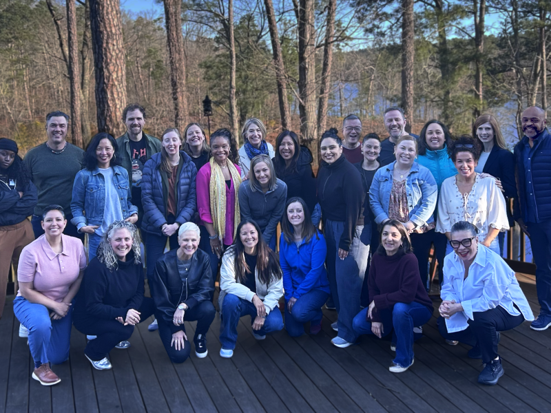 Group of TBP participants gathering in nature