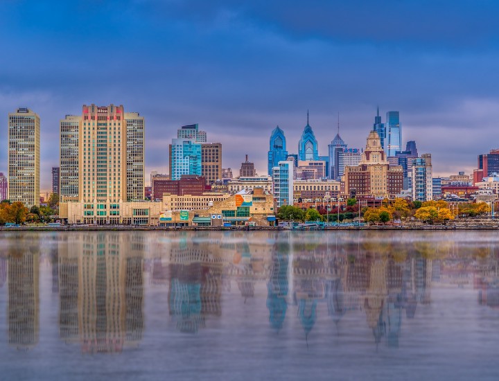 View of Philadelphia from across the river